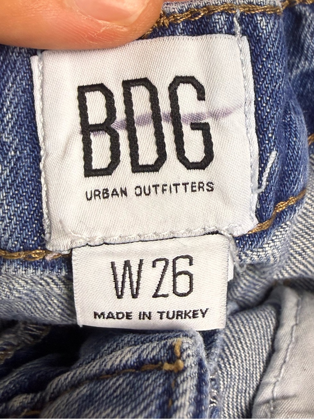 BDG Urban‎ Outfitters High Rise Y2K Denim Shorts W26 Medium Wash 100% Cotton - Picture 3 of 11
